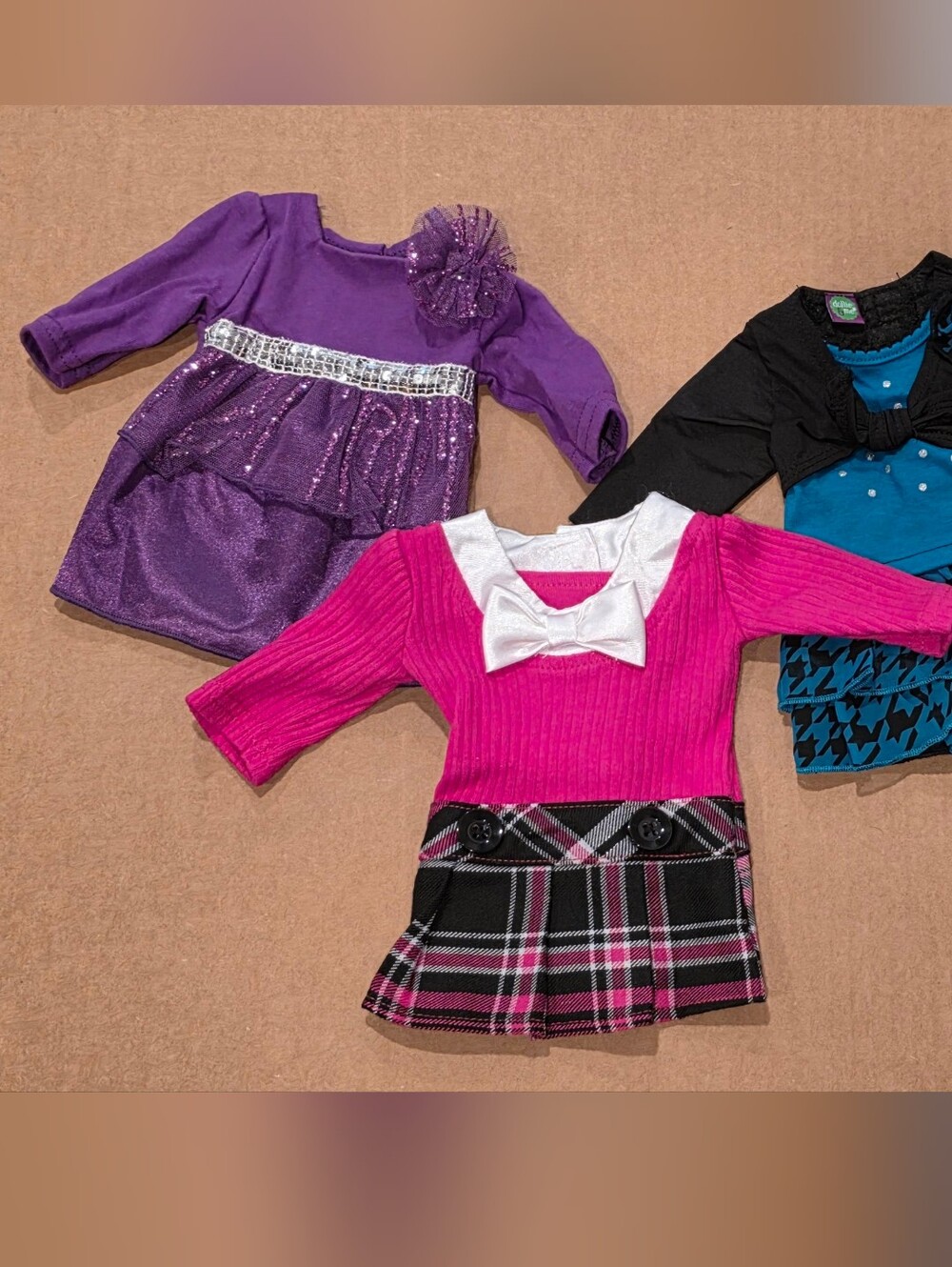 Set of 3 Doll Dresses, Fits American Girl Dolls